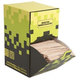Afbeelding Roerstaaf hout 11cm dispenser 2000st